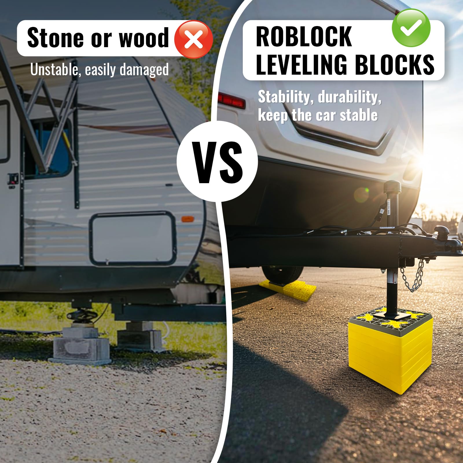 Bloques de Nivelación para RV ROBLOCK 12 Paquete, Bloques - Imagen 5