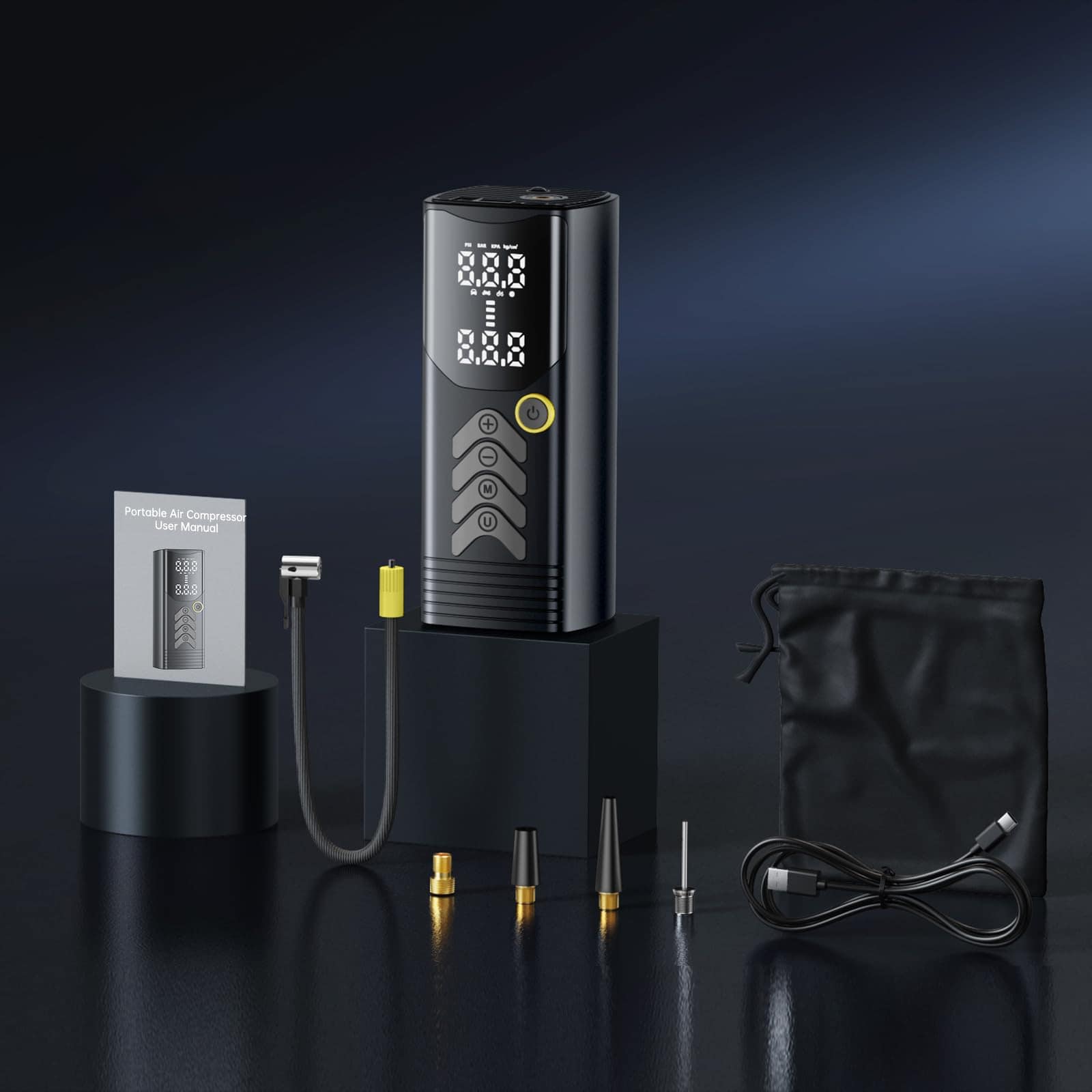 Inflador de neumáticos Compresor de aire portátil, Bomba de - Imagen 7