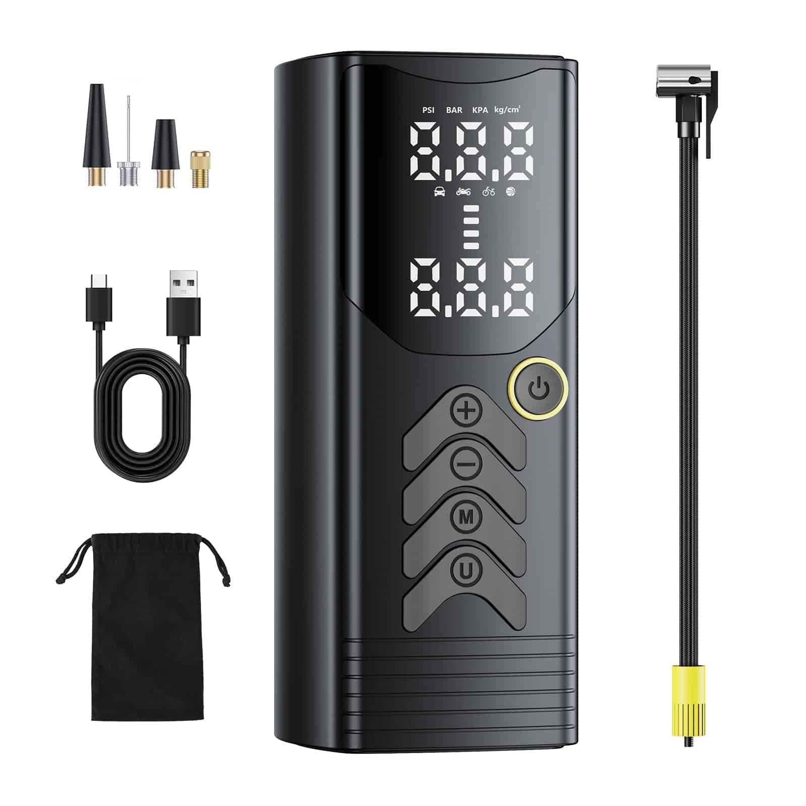 Inflador de neumáticos Compresor de aire portátil, Bomba de