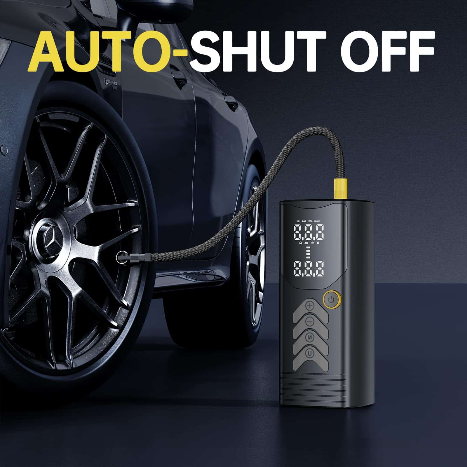 Inflador de neumáticos Compresor de aire portátil, Bomba de - Imagen 8