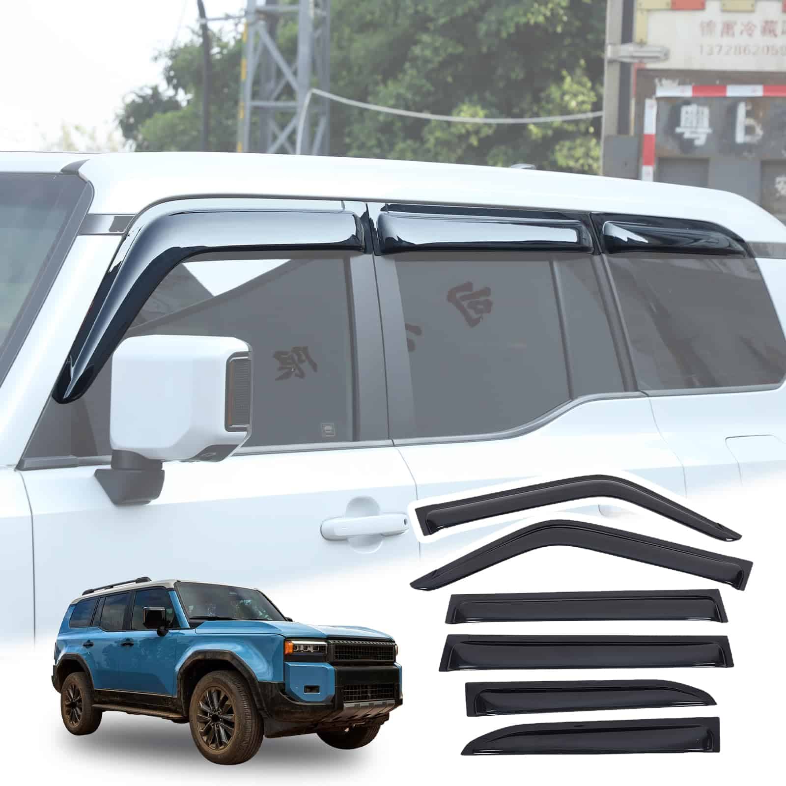 Deflector de visera para ventana lateral compatible con