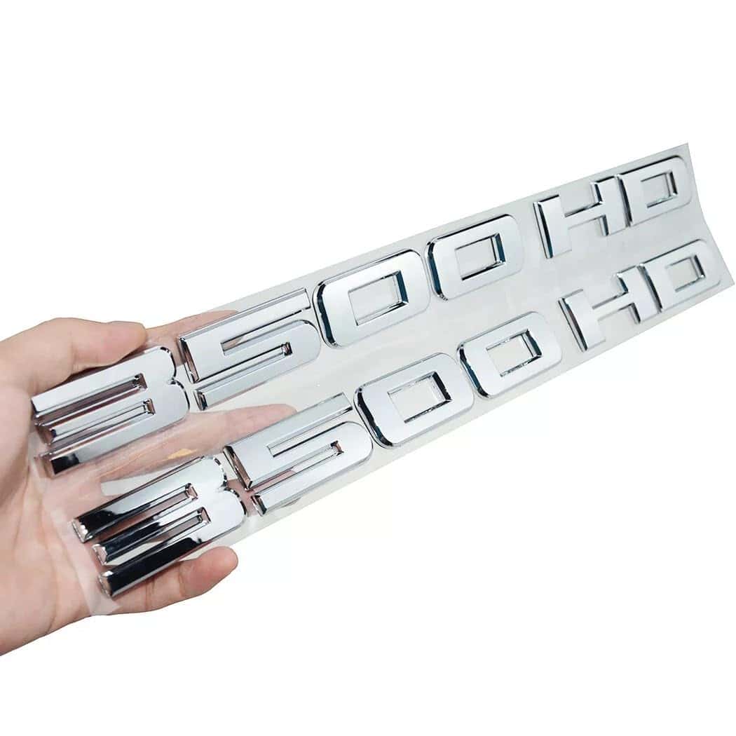 2 Emblemas Plásticos Matte Black 3500HD 3500 HD para Gm