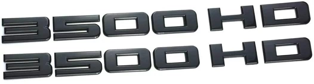 2 piezas Mate Negro 3500HD 3500 HD Placas Emblemas