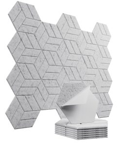 Paneles Acústicos Hexagonales Sanfylikus Pack de 12, 12" x