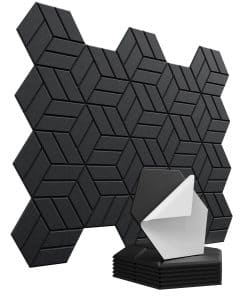 Paneles Acústicos Hexagonales Sanfylikus -Negro