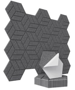 Paneles Acústicos Hexagonales Sanfylikus -Gris