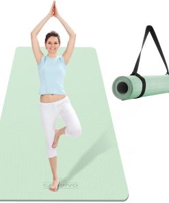 Tapete de Yoga Extra Ancho CAMBIVO para -Verde Menta
