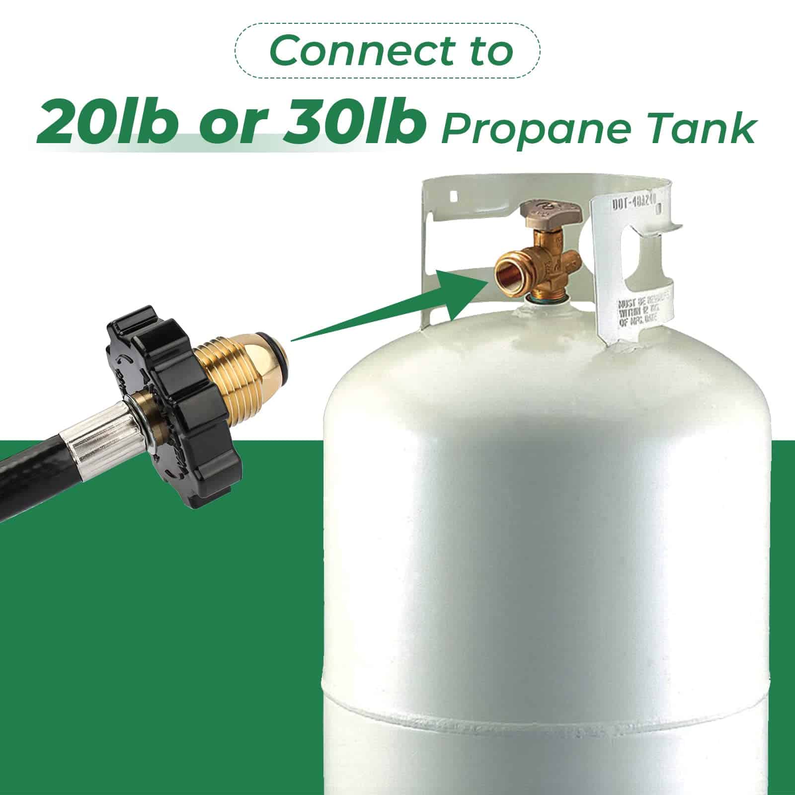 Manguera de Propano para RV SyunsXoon de 5 pies, POL x 1/4" - Imagen 7