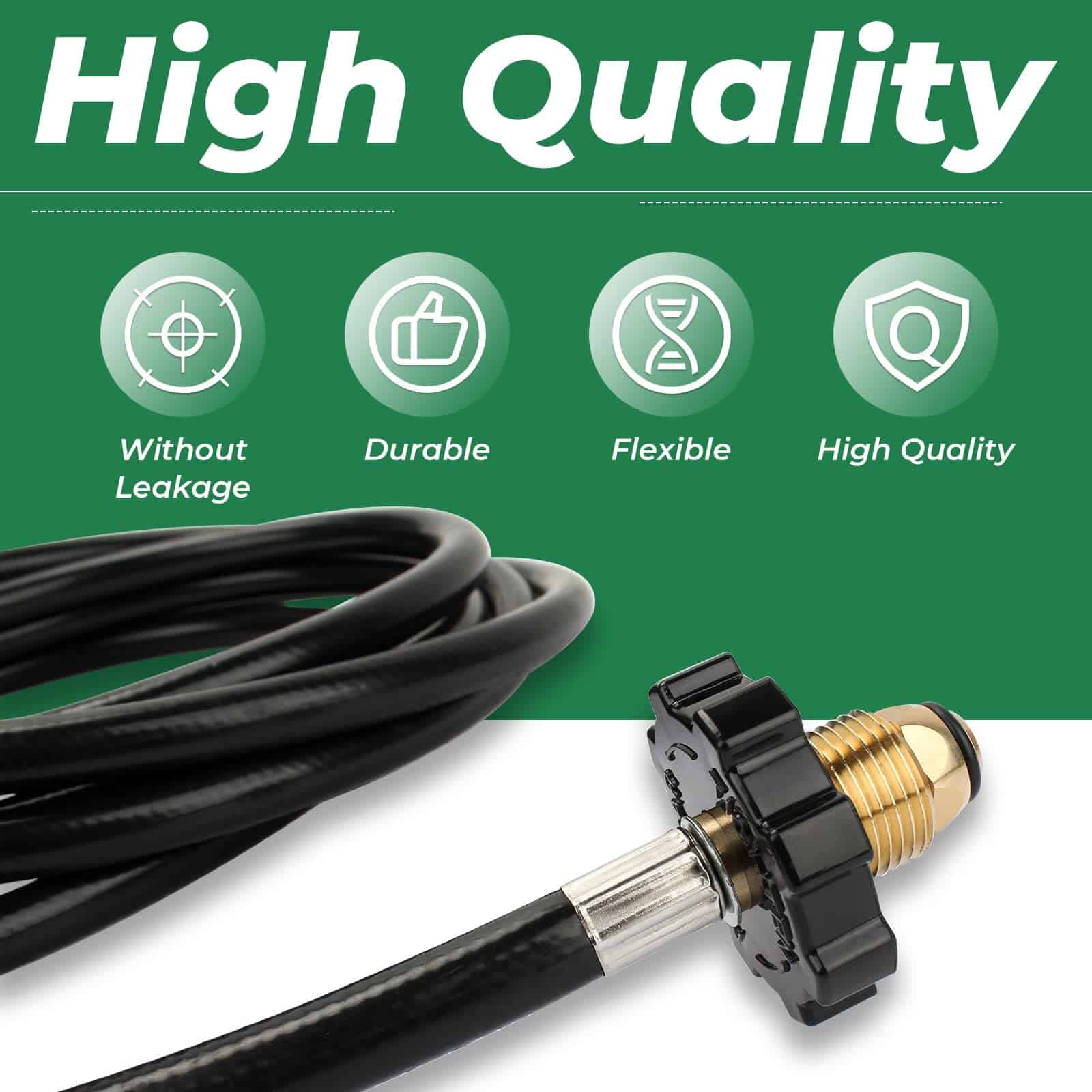 Manguera de Propano para RV SyunsXoon de 5 pies, POL x 1/4" - Imagen 6