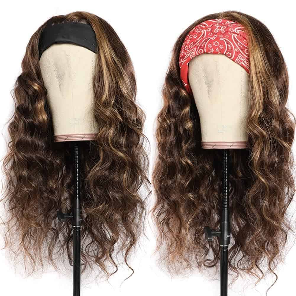 Pelucas de Cabello Humano Ombre Headband #4/27 Destacado - Imagen 3