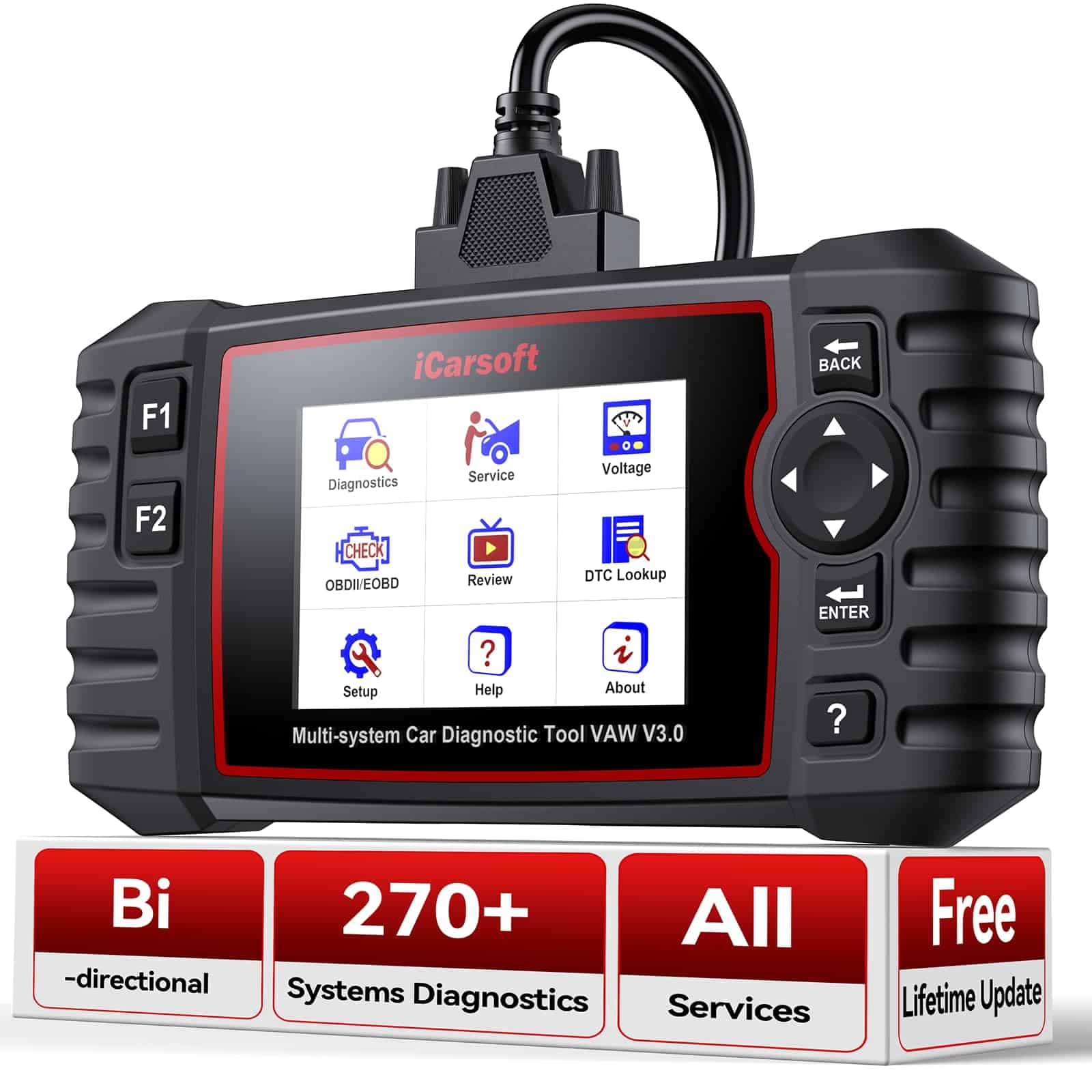 Escáner bidireccional mejorado iCarsoft VAWS V3.0 para VW