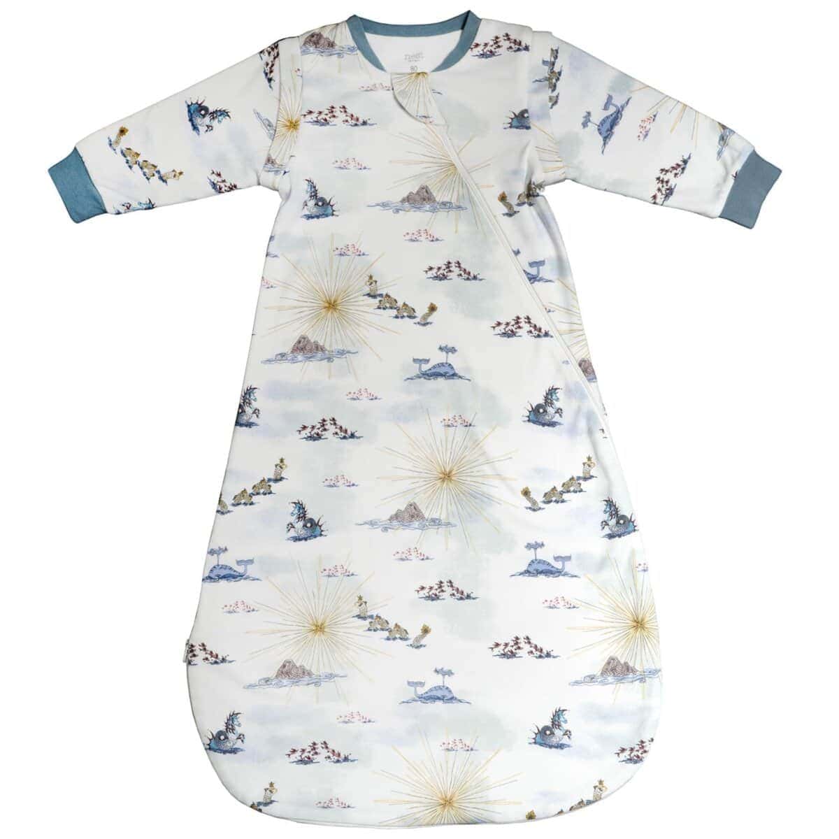 Saco de Dormir de Manga Desmontable de Algodón Orgánico de