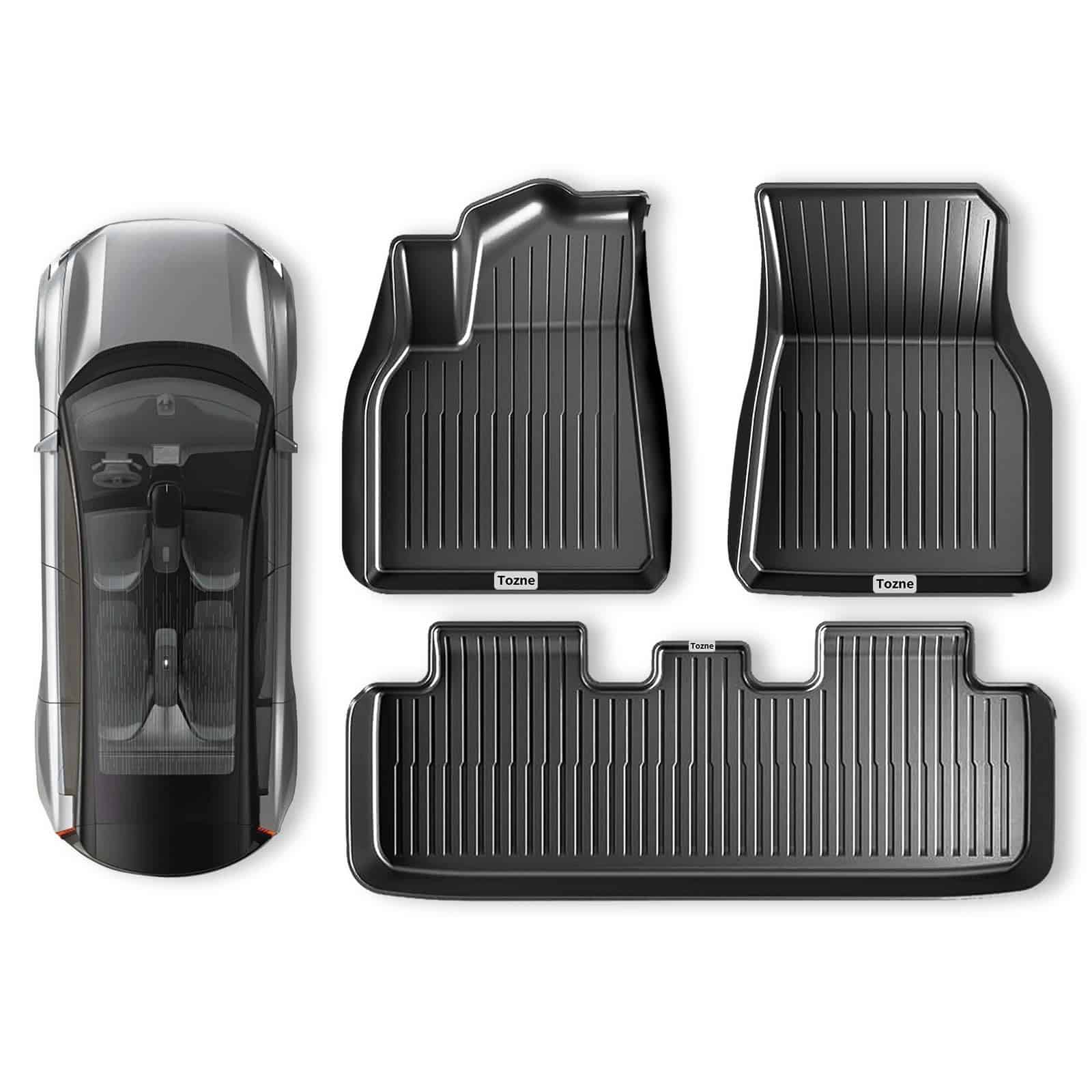 Tapetes para Tesla Model Y 2024-2020 (Juego de 3 Estilo A)