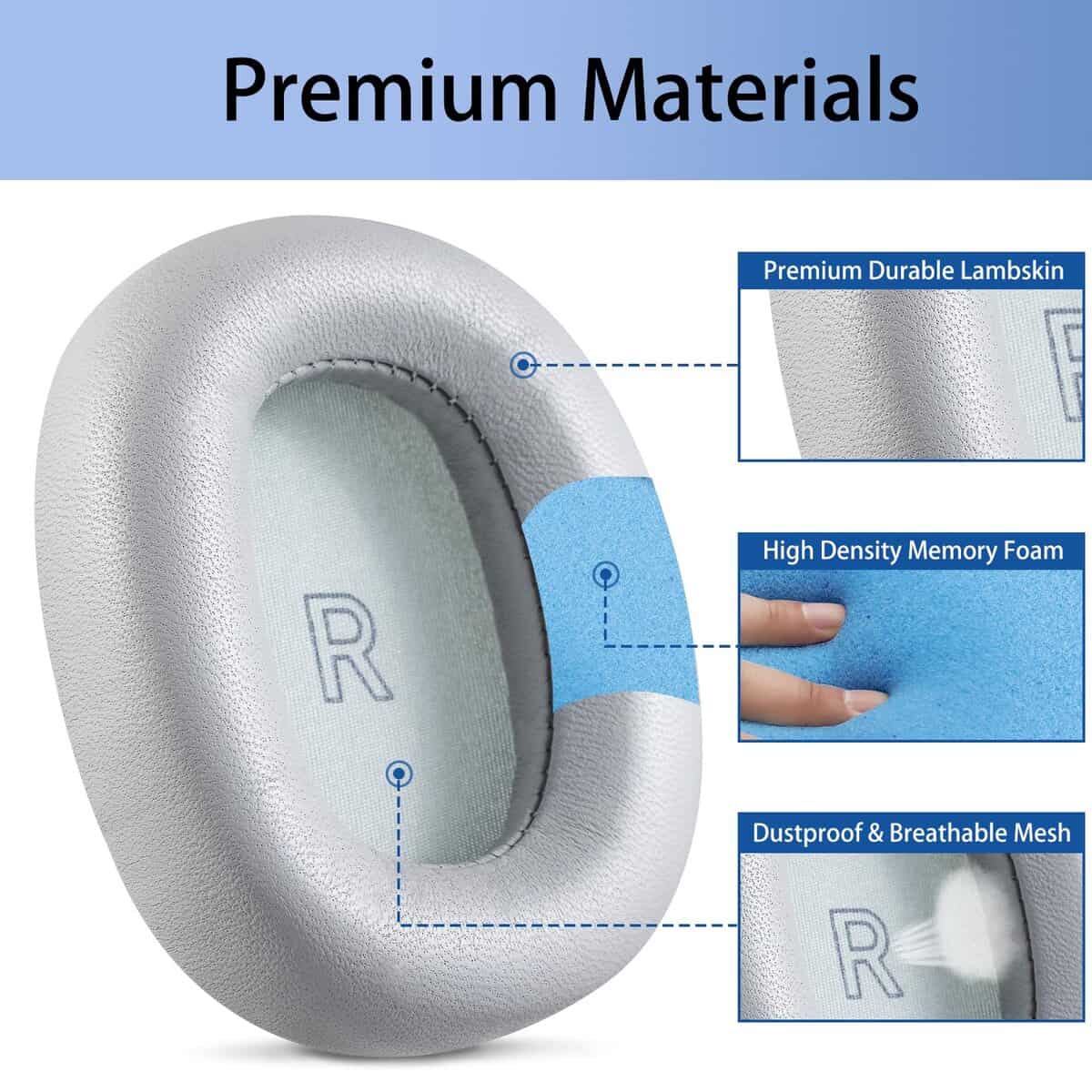 Almohadillas de Repuesto AHG Accessory House -Gris - Imagen 3