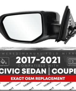 Espejo del lado del conductor de repuesto - -Negro