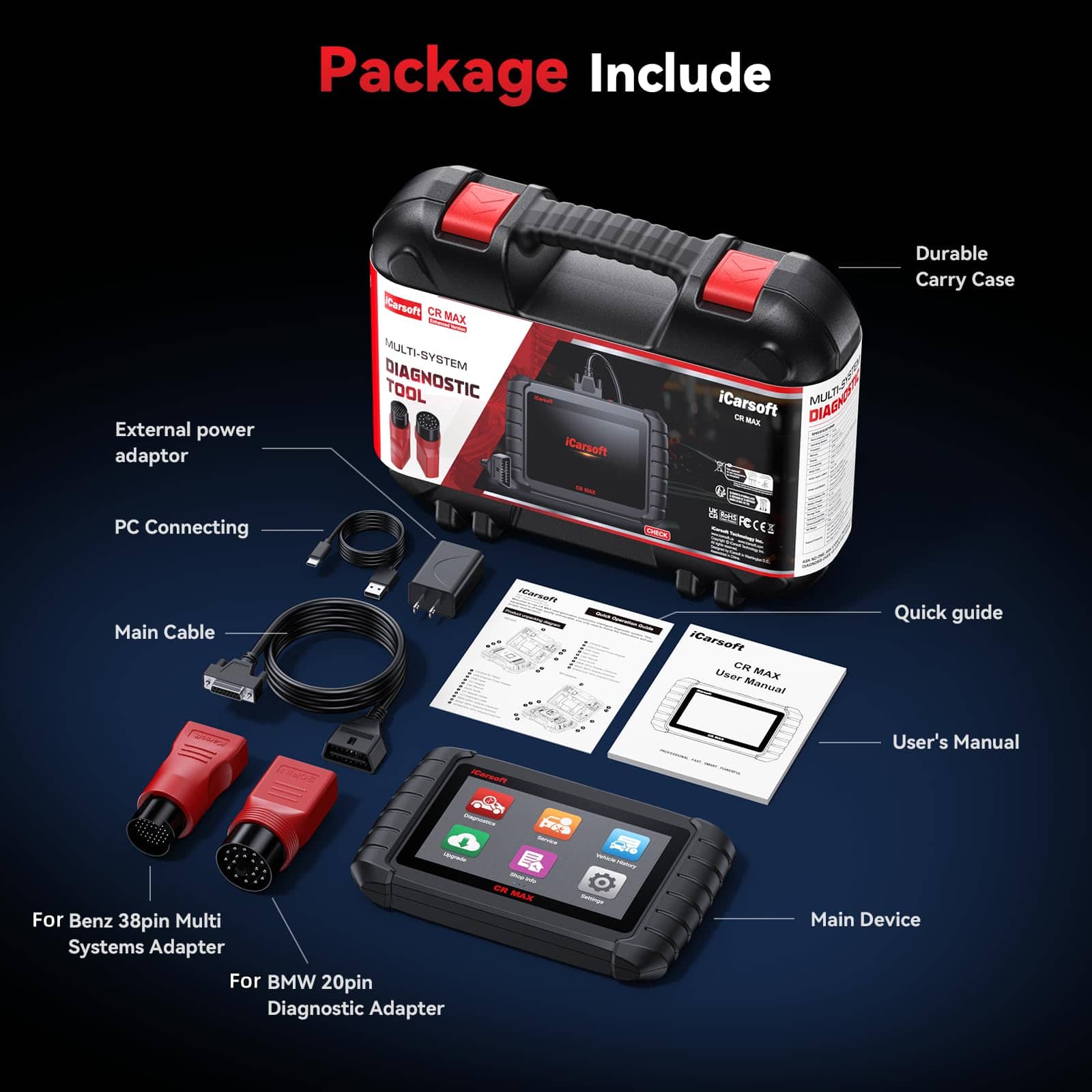 iCarsoft CR MAX 2025 Escáner Bidireccional de Sistema - Imagen 8