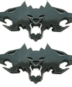 2 piezas Insignias de Manada de Lobos Emblemas Laterales 3D