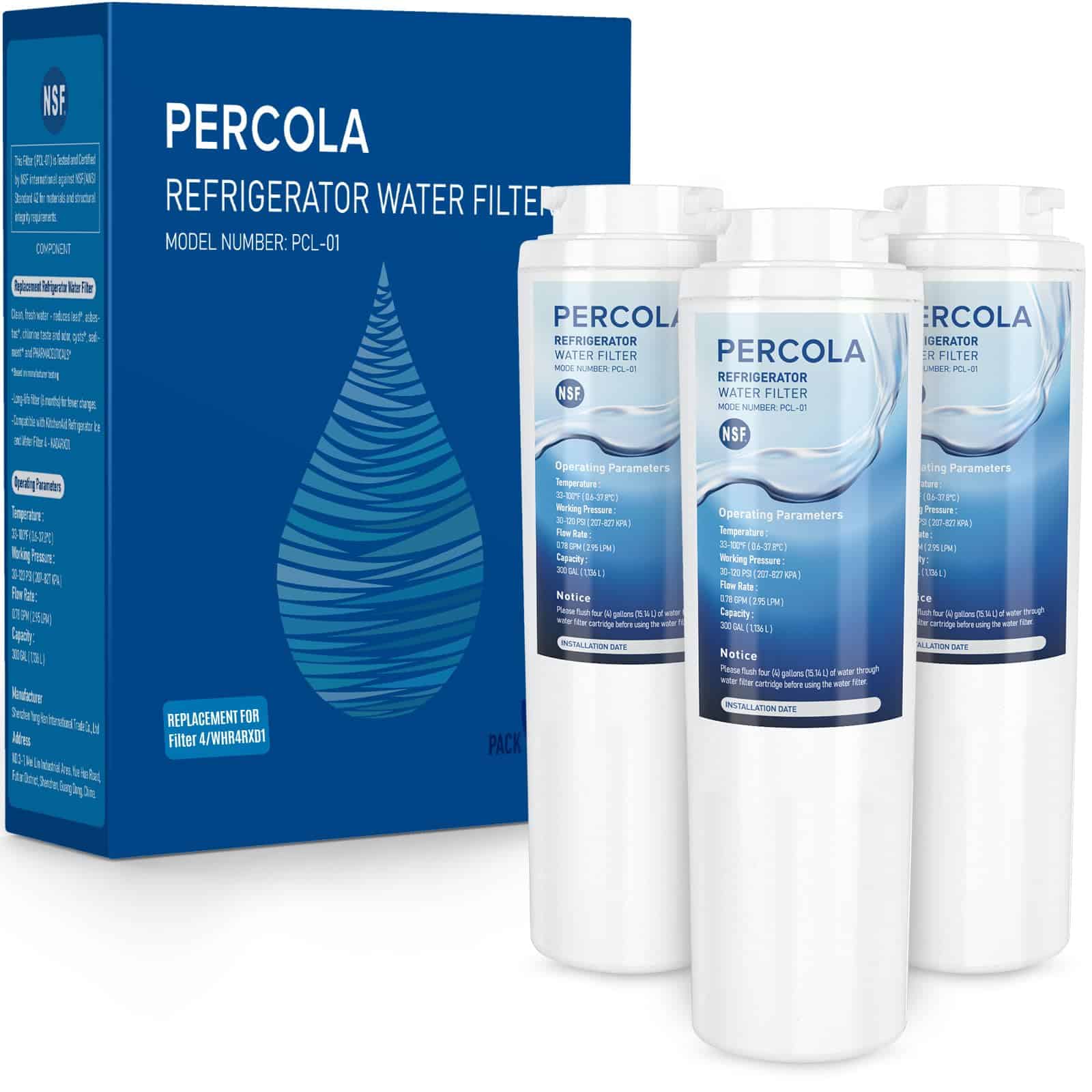 Filtro de agua PERCOLA WHR4RXD1, Compatible con