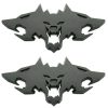 2pcs Emblemas de Manada de Lobos para -Negro Mate