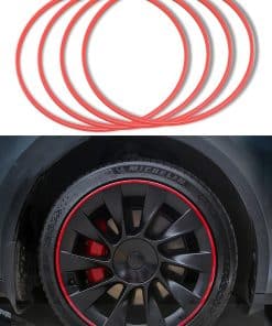 Protector de Borde de Llanta de Rueda de -Rojo