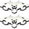 2pcs Emblemas de Lobo Logotipos de Puerta Lateral 3D