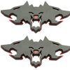 Juego de 2 Emblemas de Manada de Lobos para Puertas