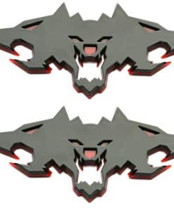 Juego de 2 Emblemas de Manada de Lobos para Puertas