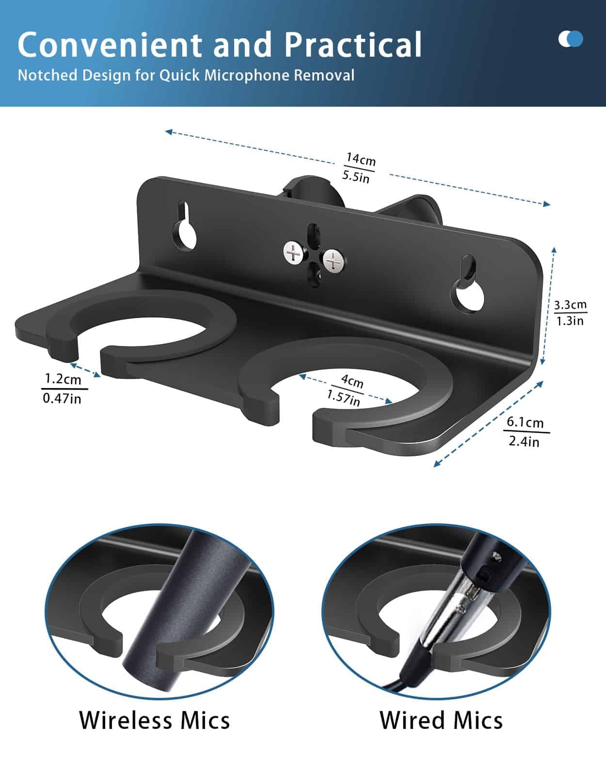 Sujeta Micrófonos Multiuso para Soporte de Micrófono y - Imagen 5