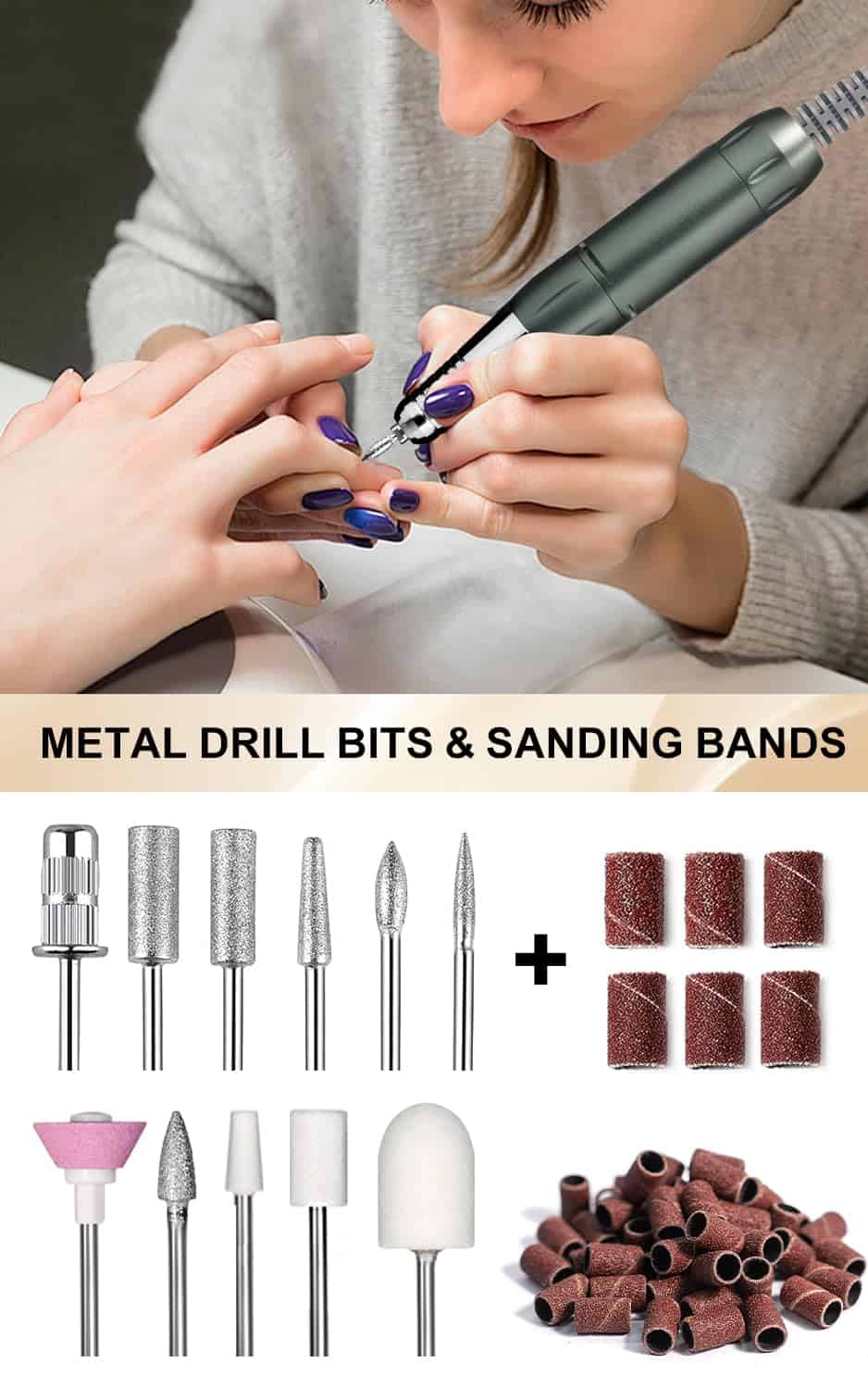 LimeGirl Taladro de Uñas Profesional 45000RPM, Lima - Imagen 4