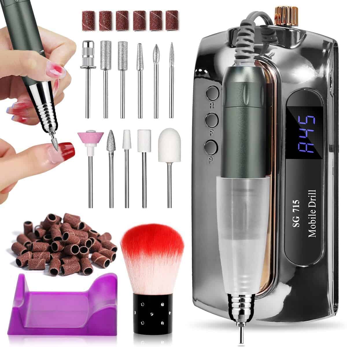LimeGirl Taladro de Uñas Profesional 45000RPM, Lima