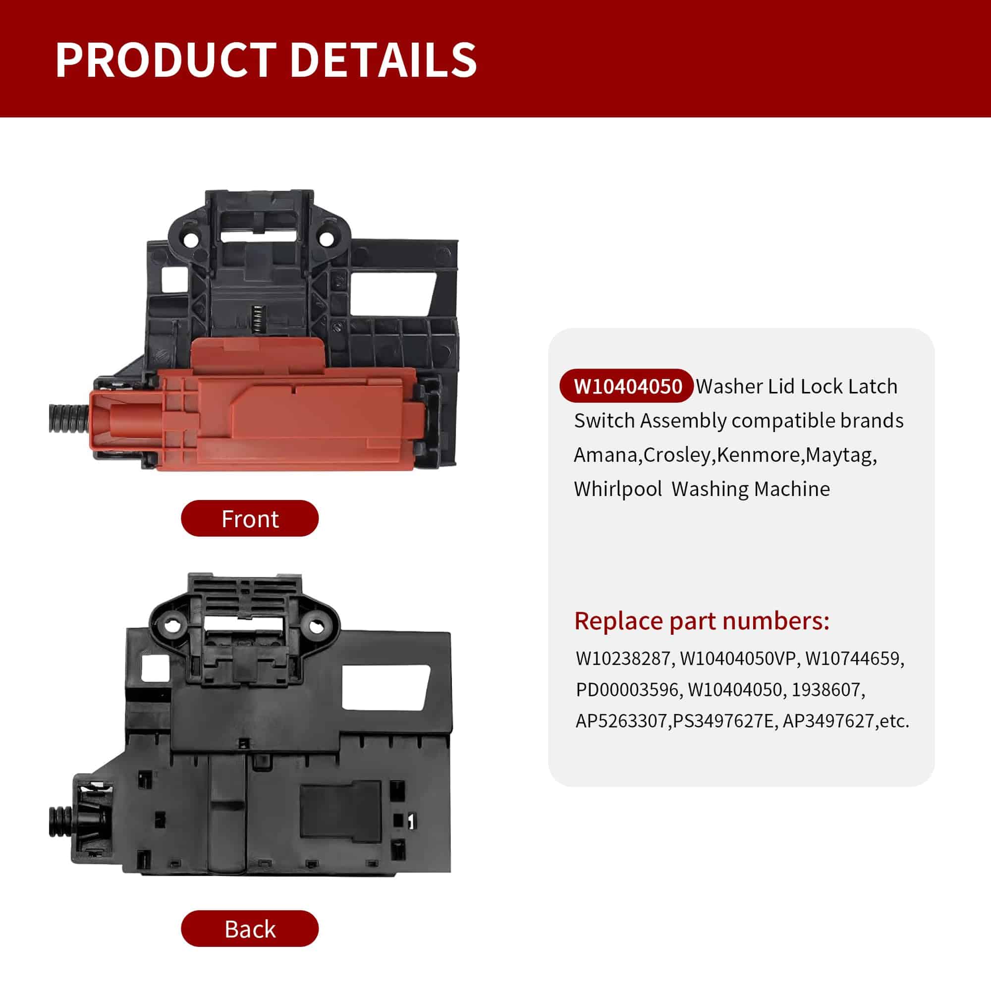 Ensamblaje de Interruptor de Cierre de Tapa de Lavadora - Imagen 4