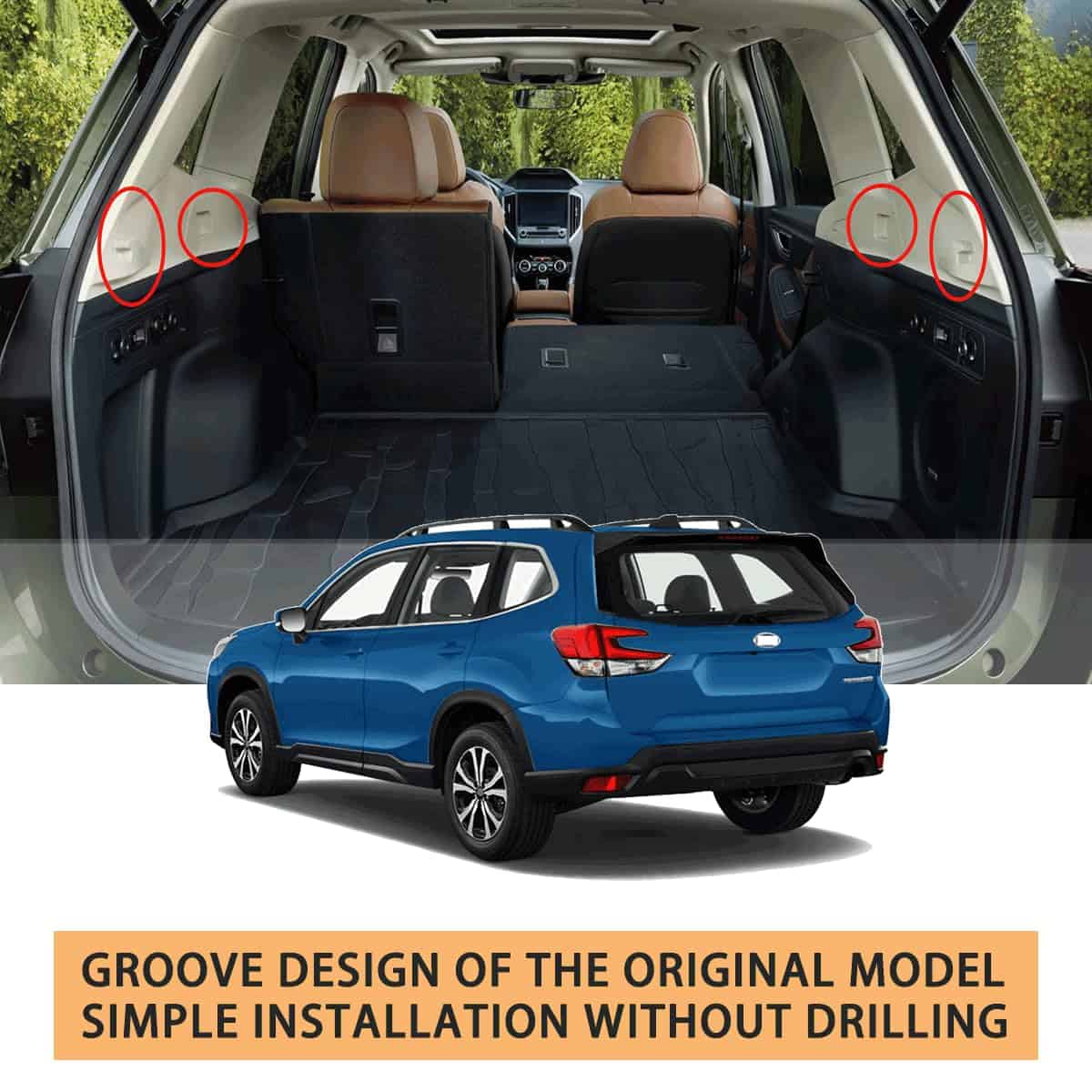 Cubierta de carga retráctil compatible con 2019-2024 Subaru - Imagen 4