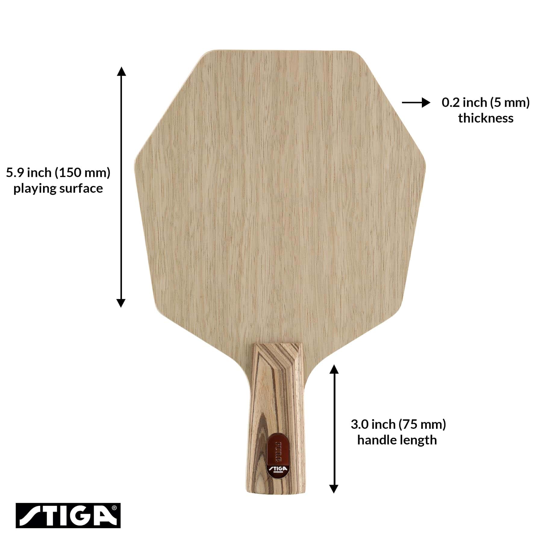 Paleta de ping pong Stiga Pure Cybershape, Paleta de madera - Imagen 3
