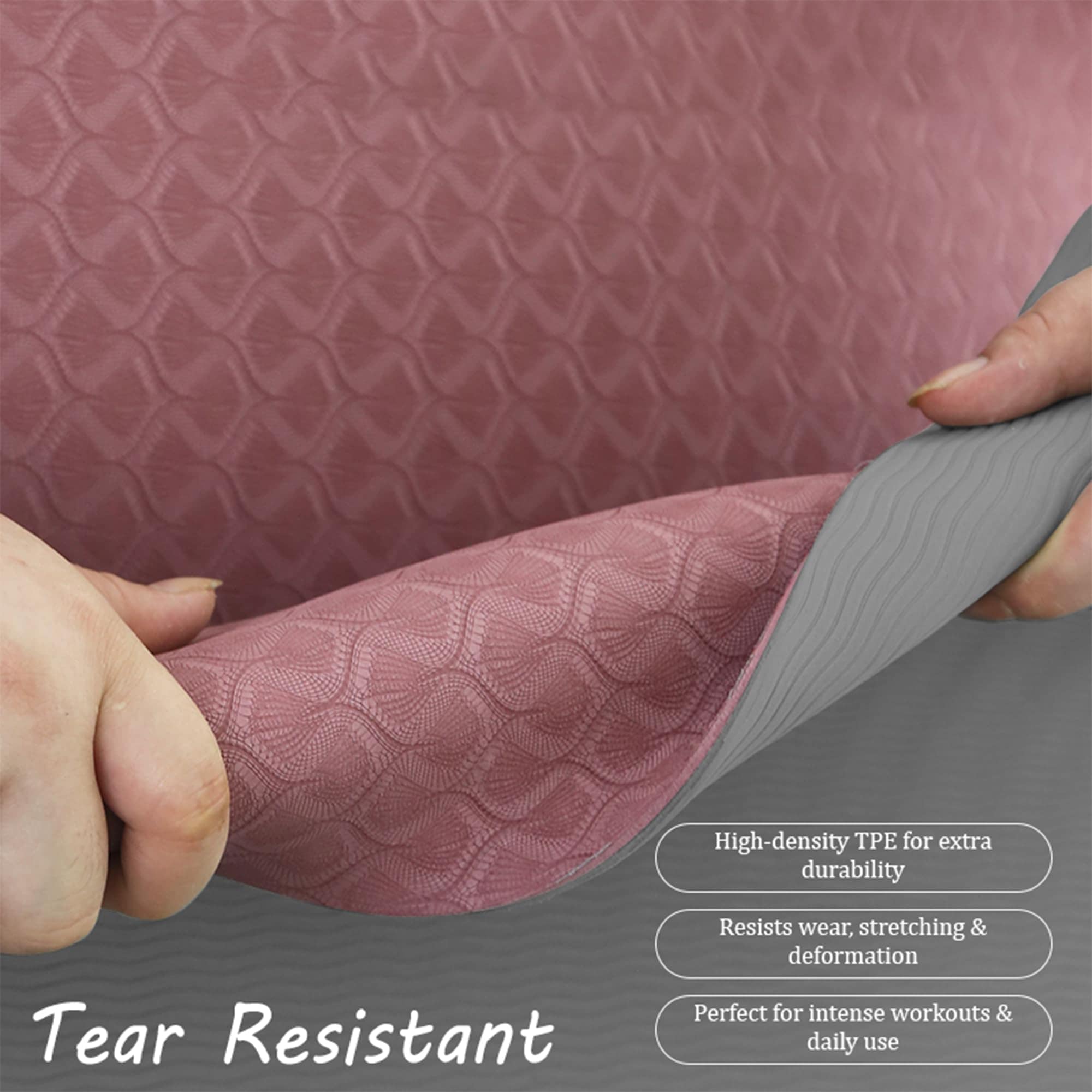 Tapete de Yoga TPE Ecológico - 183x61x0.8 cm, - Imagen 4