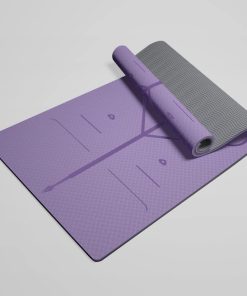 Tapete de Yoga Ecológico TPE - 183x61x0.8 cm, -Glossy Grape