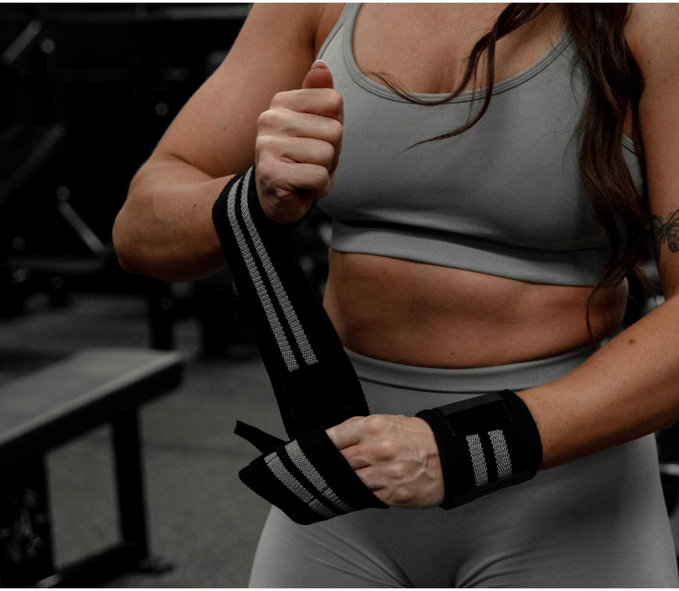 Gymreapers Muñequeras de Levantamiento de -Gris/Estados Unid - Imagen 5