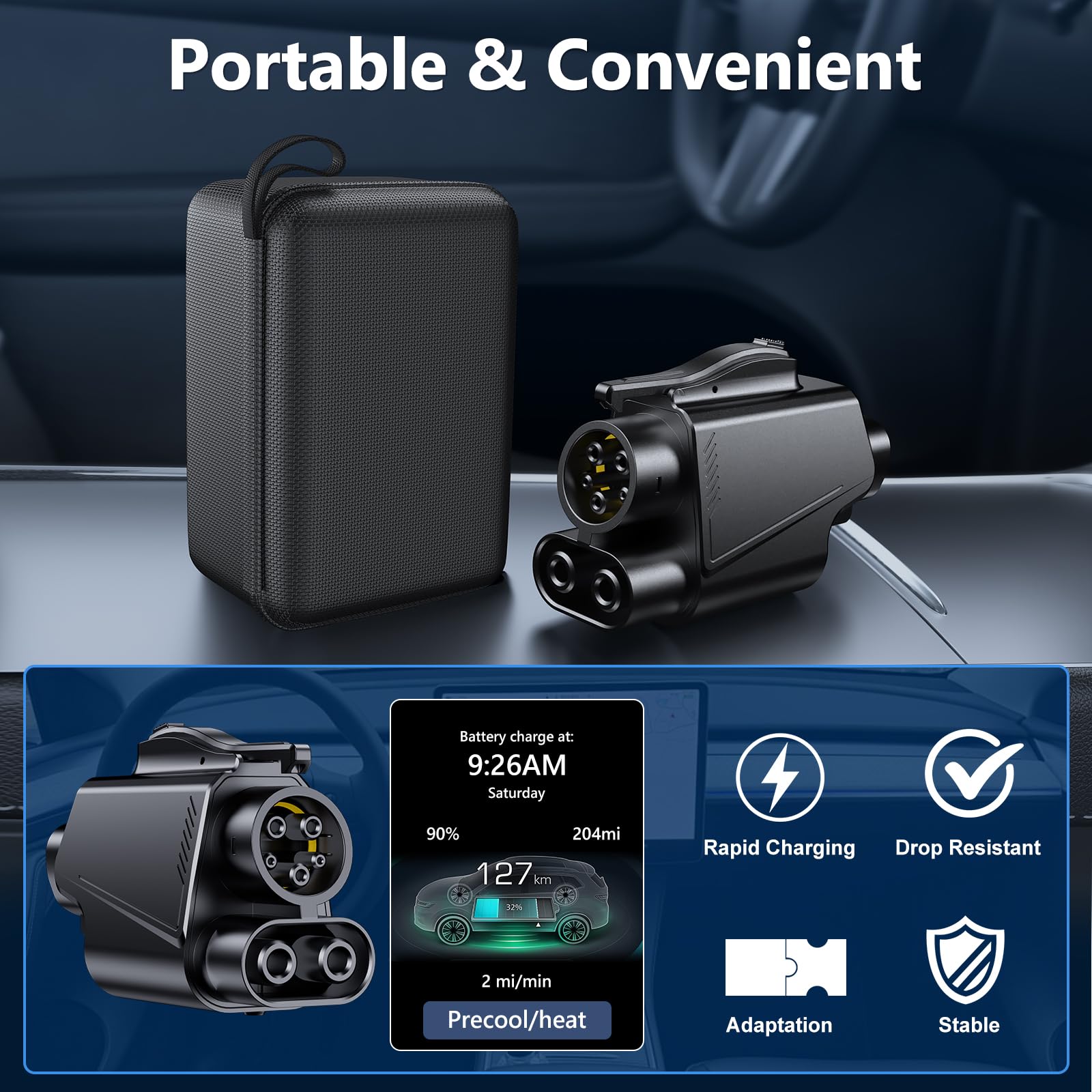 Adaptador de carga NACS a CCS1 de LWbrazl, Supercharger de - Imagen 6