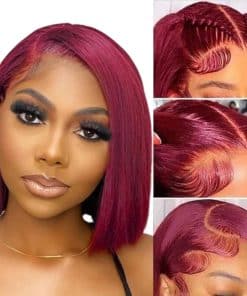 Pelucas de cabello humano Bob 99j VYCRAVE 13x4 HD