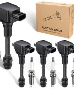 4pcs Bobina de Encendido & Bujía Compatible con Nissan