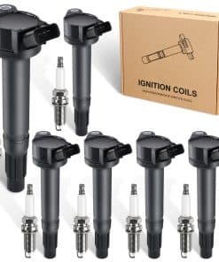 6pcs Bobina de Encendido y Bujía Compatible con Toyota