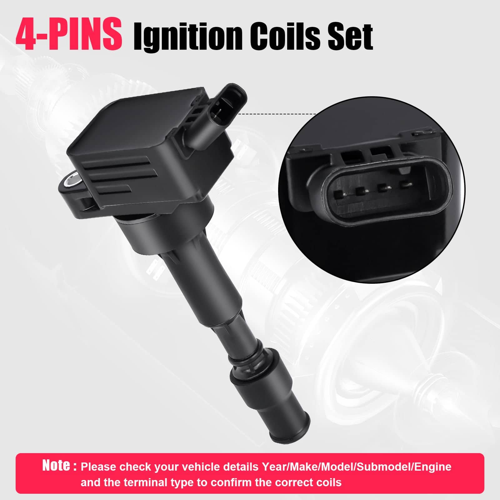 Paquete de 4 Bobinas de Encendido y Bujía Compatible con - Imagen 7