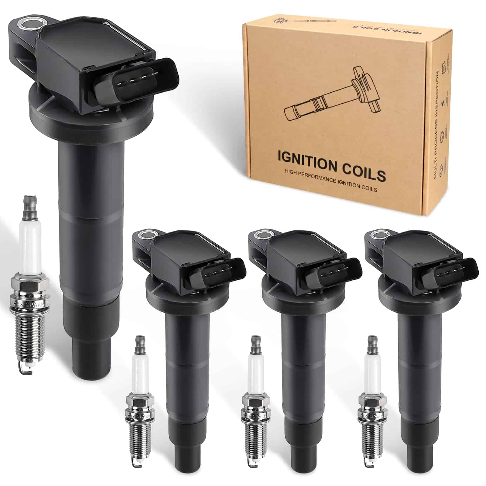 4pcs Bobina de Encendido y Bujía -313 UF333