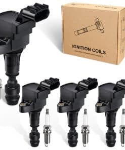 4pcs Bobina de Encendido y Bujía Compatible con Chevy