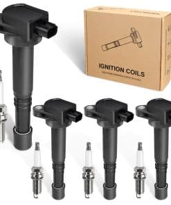 4pcs Bobina de Encendido y Bujía Compatible con Honda