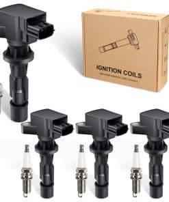 4pcs Bobina de Encendido y Bujía Compatible con Mazda 3
