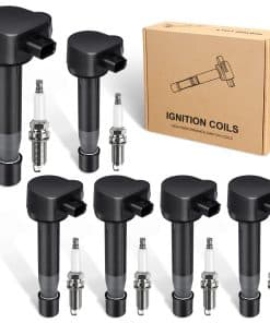6pcs Ignition Coil & Spark Plug Compatible with Honda