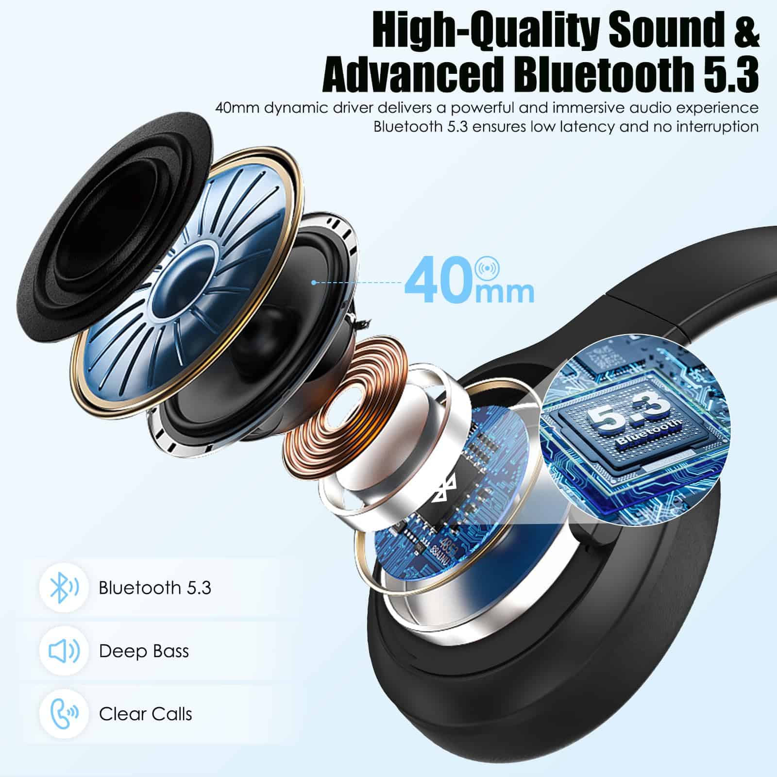 Auriculares con cancelación de ruido activa TANKASE, - Imagen 5