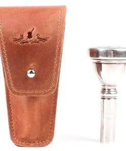 Porta boquilla de trombón/eufonio. Estuche de cuero genuino