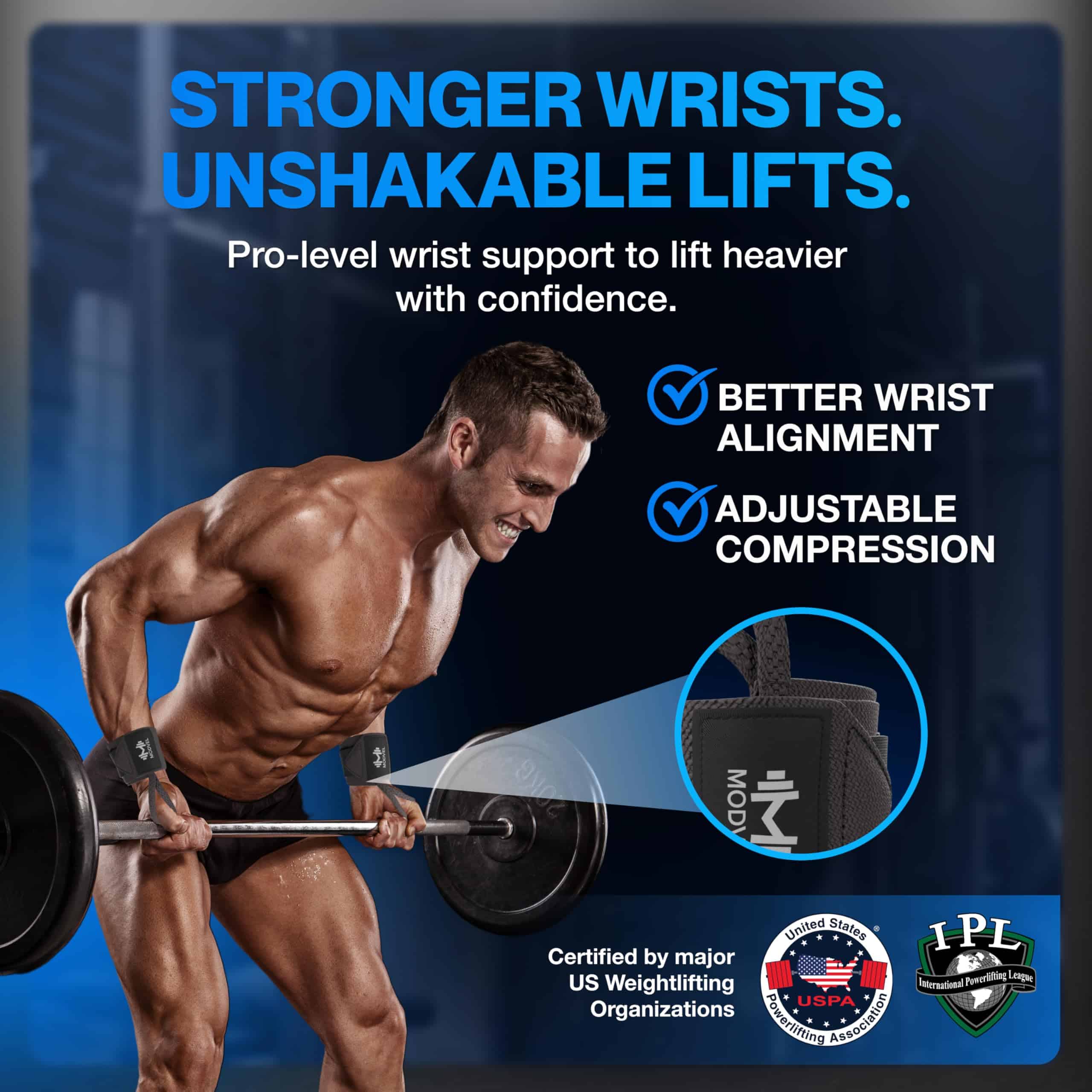 Vendas de Muñeca Ajustables Modvel -Gris Oscuro - Imagen 8