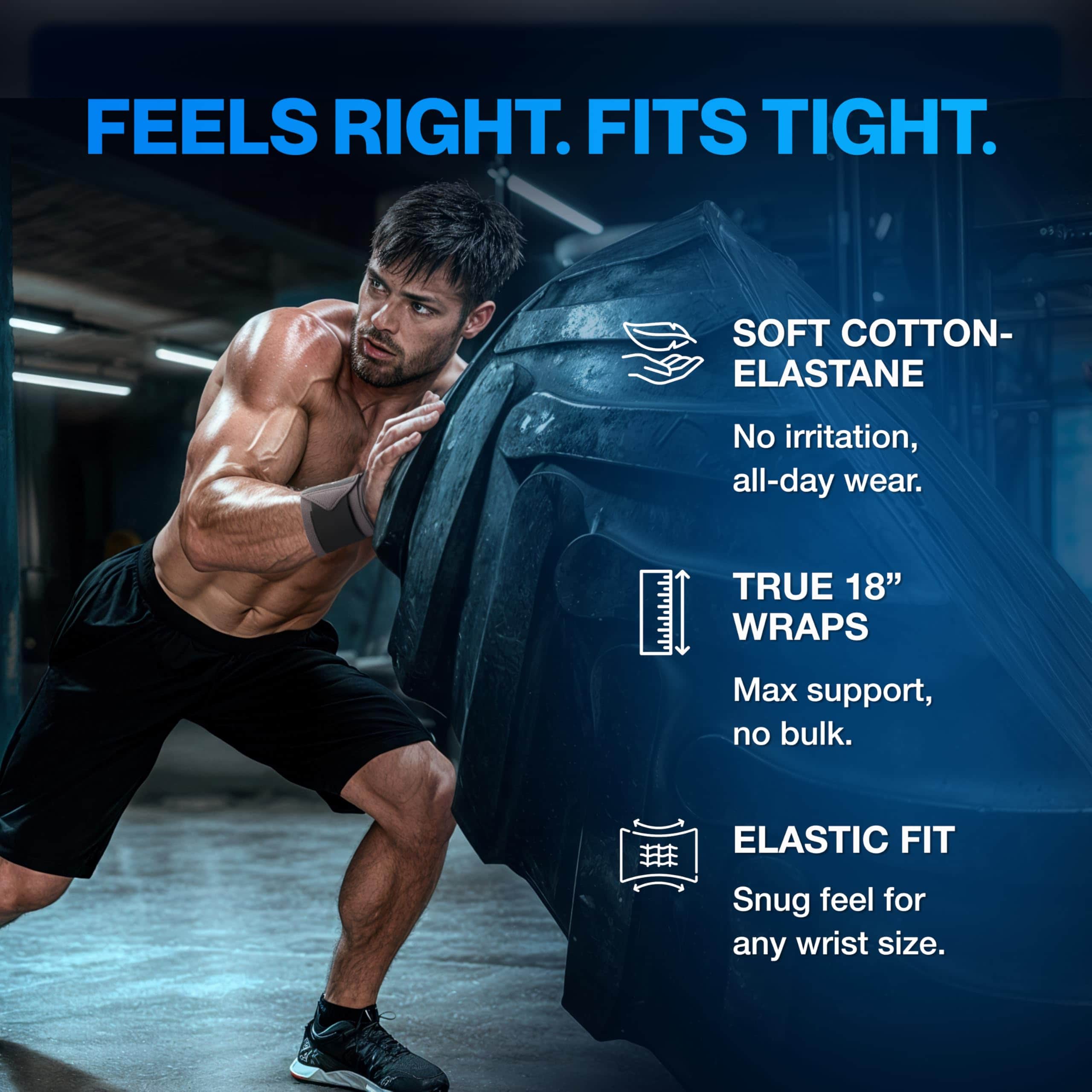 Vendas de Muñeca Ajustables Modvel -Gris Oscuro - Imagen 7